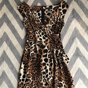 NWOT Nanette Lepore Silk Leopard Dress